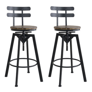 Levede 2x Bar Stool Industrial Adjustable-1996005467368853504