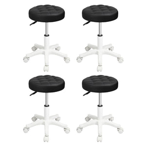 Levede 4x Rolling Bar Stool Swivel Salon SPA Chair Black-1996005584410906624