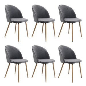 Levede 6x Dining Chairs Seat French Grey-1996005470300672000