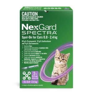 NexGard Spectra Spot-on Cats 0.8-2.4kg 3pk-1996005514877734912