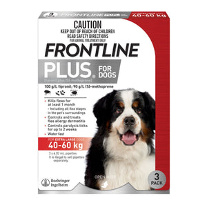 Frontline Plus Dog 40-60kg Red X/Large 3pk-1996005510394023936