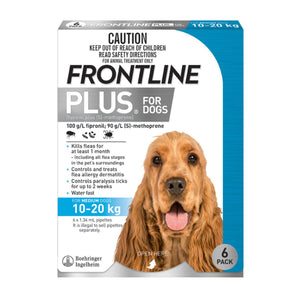 Frontline Plus Dog 10-20kg Blue Medium 6pk-1996005509823598592