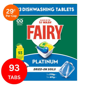 Fairy Platinum x 93 Lemon Dishwasher Tablets-1996005529352278019