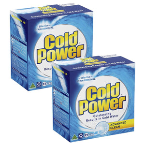 Cold Power 2kg Laundry Powder Advanced Clean Stain Remover x2-1996005506069696512