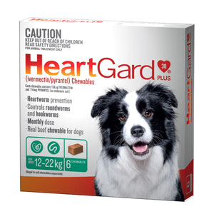Heartgard 30 Plus Dog 12-22kg Green 6pk-1996005511379685378