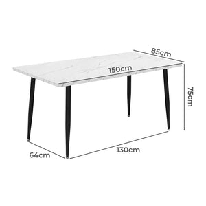 Levede Steel Dining Table 4-6 Seater 150cm-1996005365925416962