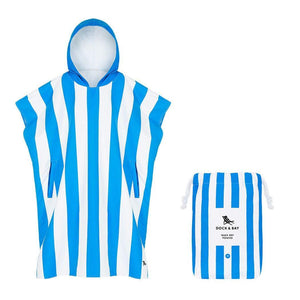 Dock & Bay Adult Poncho Hooded Towel | Cabana Collection | Bondi Blue S-1973193417328562176