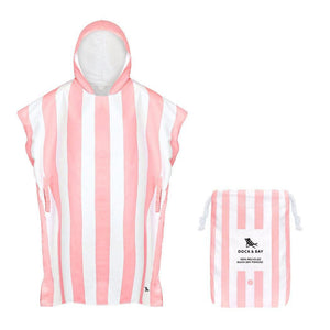 Dock & Bay Adult Poncho Hooded Towel | Cabana Collection | Malibu Pink S-1973193417525694464