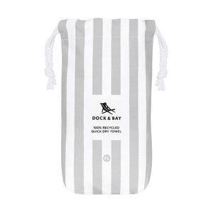 Dock & Bay Beach Towel Cabana Collection XL | Quick Dry | Goa Grey-1973193413037789186