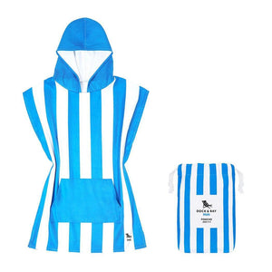 Dock & Bay KIDS Poncho Hooded Towel -Mini Cabana Collection-Bondi Blue XS (2-4yrs)-1973193418796568576