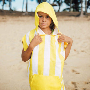 Dock & Bay KIDS Poncho Hooded Towel -Mini Cabana Collection-Boracay Yellow S (4-7yrs)-1973193418448441344