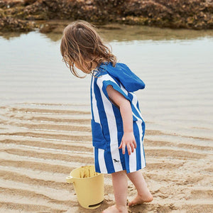 Dock & Bay KIDS Poncho Hooded Towel -Mini Cabana Collection-Whitsunday Blue M (8-10yrs)-1973193418263891968