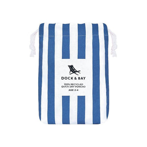 Dock & Bay KIDS Poncho Hooded Towel -Mini Cabana Collection-Whitsunday Blue M (8-10yrs)-1973193418263891974