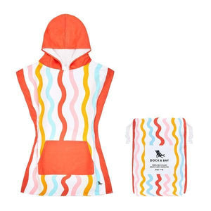 Dock & Bay KIDS Poncho Hooded Towel - Squiggle Face M (7-10yrs)-1973193419522183168