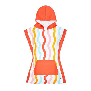 Dock & Bay KIDS Poncho Hooded Towel - Squiggle Face M (7-10yrs)-1973193419522183176