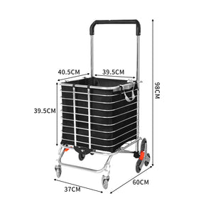 Mountview Foldable Shopping Cart Trolley-1973193879192735746