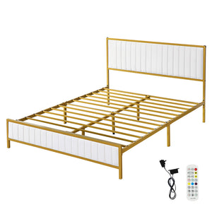 Levede Metal Bed Frame Under Bed Storage Queen Beige-1996005430366703616