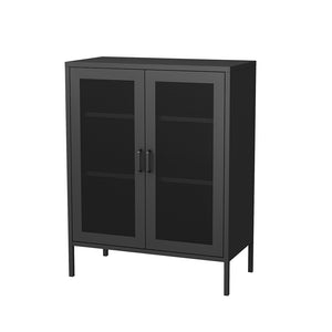 Levede Storage Cabinet Steel Kitchen Black-1973194076119502848