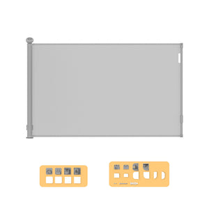 BoPeep Retractable Baby Safety Gates 300cm Grey 300 cm-1973193926588370944