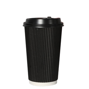 1000 Pcs 16oz Disposable Takeaway Coffee Black-1973194011602718720