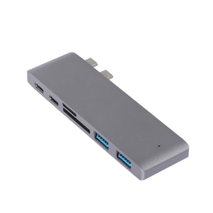 USB 3.0 Type-C HUB 6 Port Powered Adapter Grey-1975420424137347072
