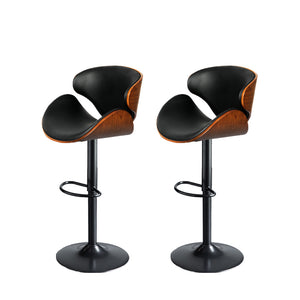 Levede 1x Bar Stools Gas Lift Kitchen Black-1973194047430463488