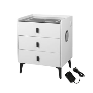 Levede Bedside Table LED Lights Drawers Storage-1996005372221067264