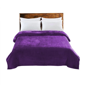 DreamZ 320GSM 220x240cm Ultra Soft Mink Aubergine Queen-1973194034512007168