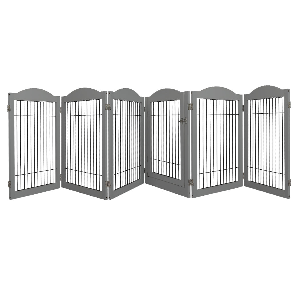 pawz-6-panels-pet-dog-playpen-puppy-grey-1973193674401648640