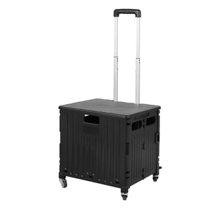 Folding Shopping Trolley Cart Portable Black-1973193722279628800