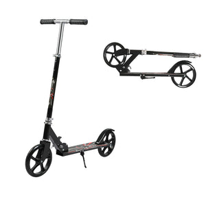 MONVELO Folding Scooter Dual Large Wheels Black-1996005492564037632