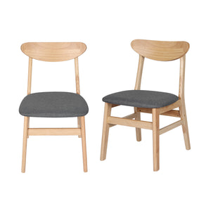 Levede 2xDining Chairs Kitchen Chair Nature Clear 2Pack-1975420494102532096