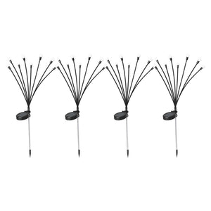 Firfly Solar Lawn Lights 8LED 4PC Outdoor Black-1973193958083399680