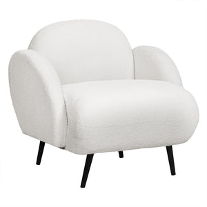 Levede Sofa Chair Fleece Upholstered Single White-1996005373856845824