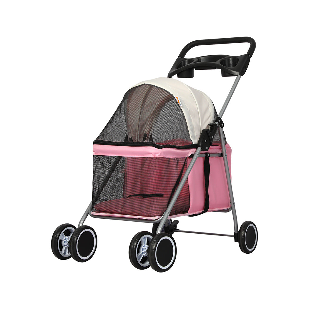 pawz-pet-stroller-dog-cat-carrier-foldable-pink-1975420406949089280
