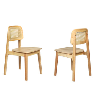 Levede 2x Rattan Dining Chair Wooden Kitchen Chair-1996005431016820736