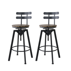 Levede 1x Bar Stool Industrial Adjustable-1975420484073951232