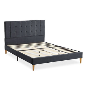 Levede Fabric Bed Frame Double Mattress Grey-1973194029692751872