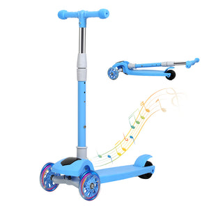 Bopeep Foldable Kids Scooter LED Music Blue-1996005546905440256
