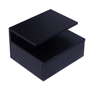 Levede 2x Bedside Tables Side Table Black-1975420463643496448
