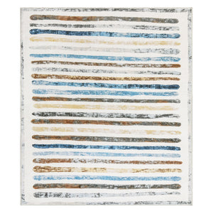 Marlow Floor Rug Short Pile Washable Carpet Soft Plush Non Slip Stripe 200x230-1996005377698828288
