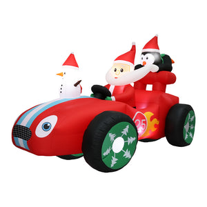 Santaco Christmas Inflatable 2.4M Santa Racing Sleigh-1973194173783871488