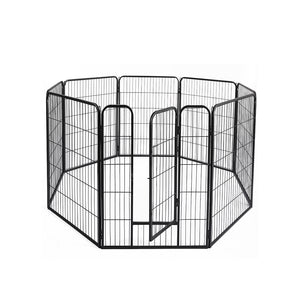 PaWz 8 Panel Pet Dog Playpen Puppy Exercise Black 24 inch-1975420507511721984