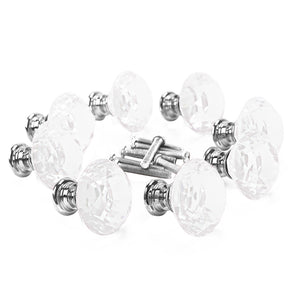 10 Pcs 30mm Clear Diamond Shape Glass Transparent-1973193840961654784