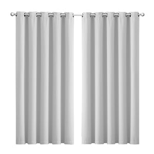 2x Blockout Curtains Panels 3 Layers Grey-1975420490428321792