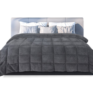 DreamZ Quilt Doona Comforter Blanket Grey Super King-1973193700104343552