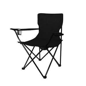 Levede Camping Chairs Folding Arm Foldable Black-1973193990161436672