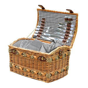 4 Person Picnic Basket Baskets Set Outdoor-1973194015620861952