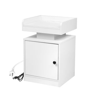 Levede Bedside Table USB Charger Outlet RGB White-1996005371847774208