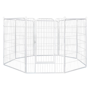 PaWz 8 Panel 40'' Pet Dog Playpen Puppy White 2.5kg Venison-1973193828089335808